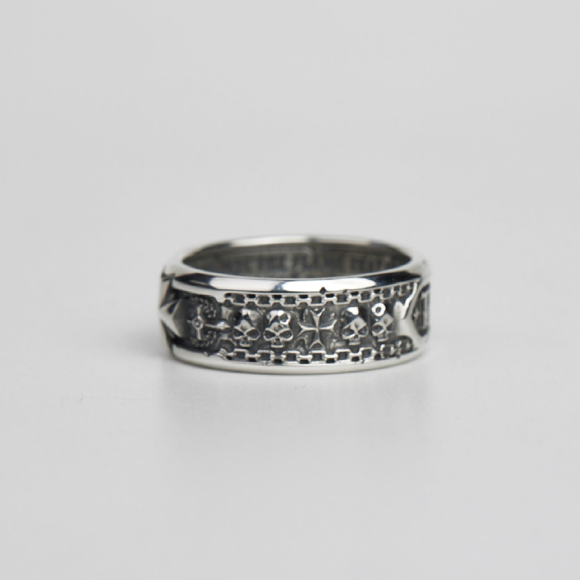 Black Templar Warhammer Ring of Crusader Vows Silver Empire Champion Ring Starforged